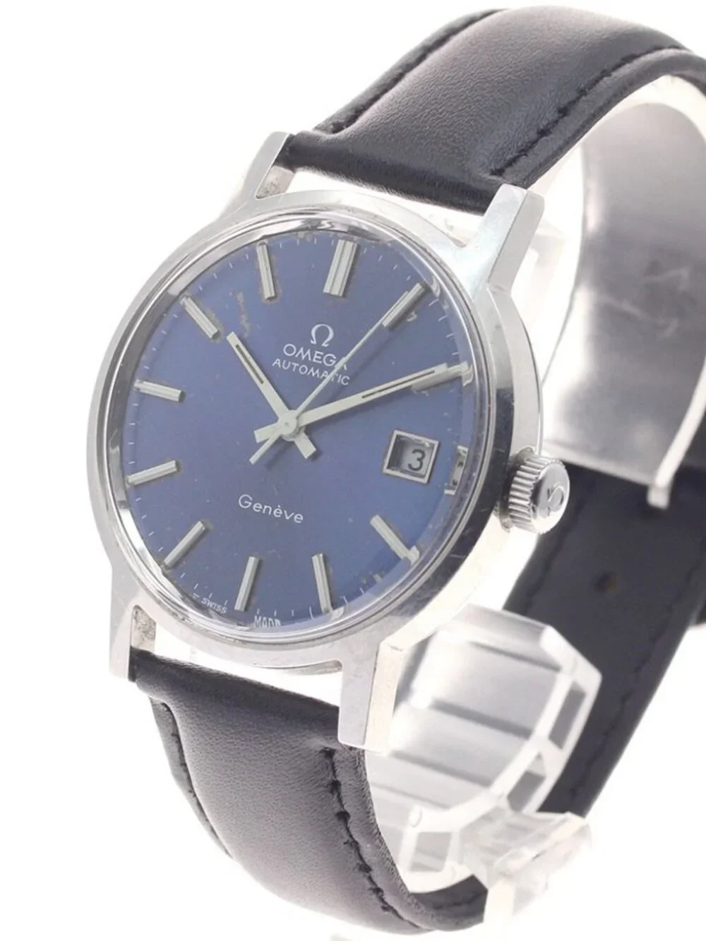 OMEGA Geneve 166.0098 Date Cal.1481 Blue Dial Automatic Men's Watch_949228